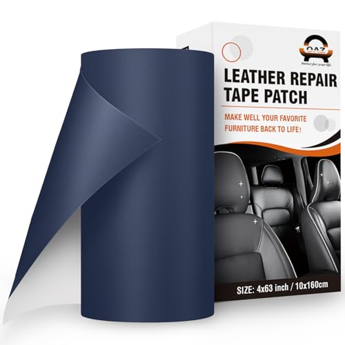 Patch Réparation Cuir 10x160cm - Auto-adhésif Gris Noir - Canapé, Siège Auto, Sacs