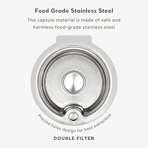 Bosch coffee capsule refillable reusable pod capsule stainless steel coffee filter for bosch series coffee machine 200ml  urban country home decor