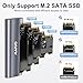 MAIWO M.2 SATA SSD Enclosure, USB3.2 Gen1 Type-C to SATA NGFF Based M.2 Solid State Drive Adapter Reader, Support B Key B+M Key, Aluminum (K1689S)