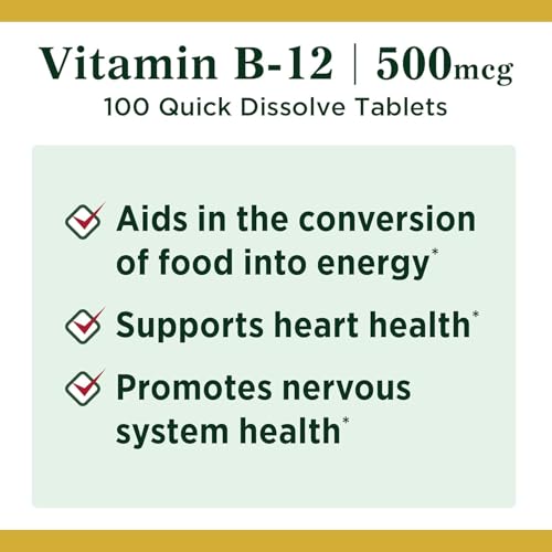 Nature’s Bounty Vitamin B-12 500 mcg, 100 Count (Pack of 2) - image 3