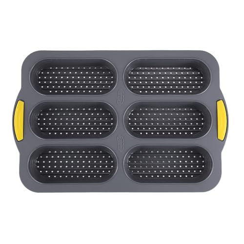 Greyoe 1 Pieza Bandeja Para Hornear Baguette, Molde Para Hornear En Rollo, Antiadherente Bandejas Para Una Limpieza Fácil Y Hornear, Para En Casa