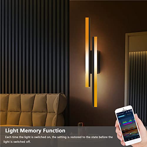 Ankboy Rgb Dimmable Led Sconces Wall Lighting Indoor With Remote, Compatible App Control Wall Mounted Light Fixture With Musical Rhythm & Timing, 16W Color Changing Wall Lamp For Bedroom, Kids Room #TOP3