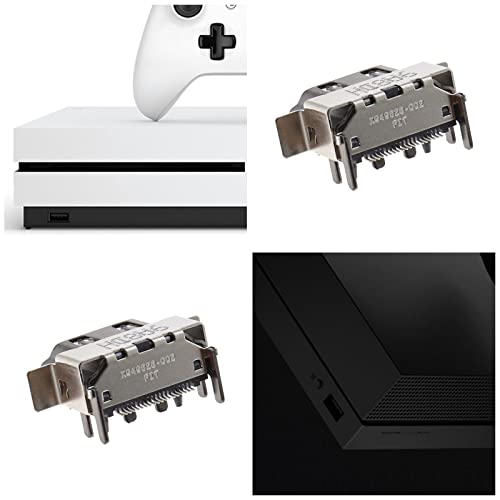 Image of SING F LTD 2PCS HDMI Port Compatible with Xbox One X Console ONLY Socket Interface Jack Plug Connector Display Port Component Replacement Parts Accessories