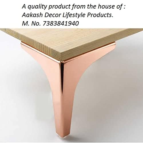 Image of Aakash Decor Sofa Legs 5 Inches (Set of 4) - Rose Gold Finish Metal Heavy Duty Furniture Leg for Home, Office Sofa Paya | Rustproof T- Shape Sofa Leg with Weight Capacity 300 Kg