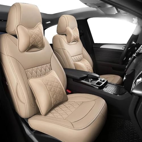 Housses de siège de voiture en cuir beige pour A4 B8 2010-2014 ensemble complet