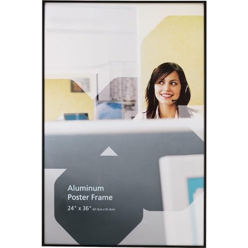 STAPLES Aluminum Poster Frame, Black, 24-inch x 36-inch x 3/4-inch, 2/Pack (ST20188-CCVS)