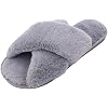 AONEGOLD Pantoffels voor dames, winter, warm, pluche, pantoffels, indoor, licht, slipvast, comfortabel, platte slippers