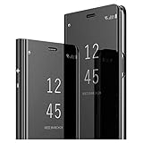 Translúcido Mirror Flip Case Material:la caja de Samsung Galaxy S10 Respejo galvanizado está hecha de PC y PU. De alta dureza, ultra delgado, peso ligero.