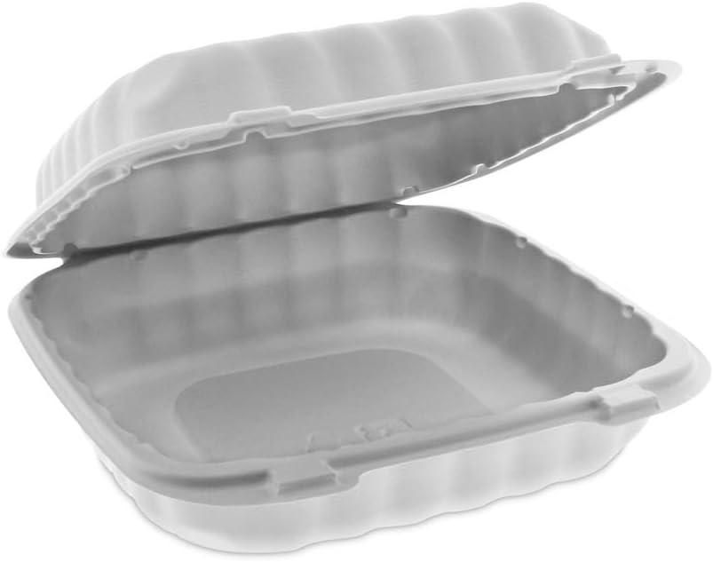 Pactiv EarthChoice SmartLock Polypropylene Standard Square Food Container White, 32 fl-oz. | 200/Case