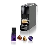 Nespresso Krups XN110B Essenza Mini Kaffeekapselmaschine, 0,6 L, 19 bar, Energiesparmodus, grau