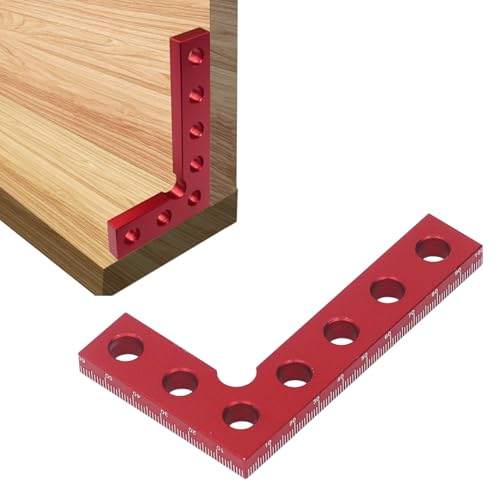 Regla mini cuadrada 90° búsqueda centro aluminio rojo miniatura 4
