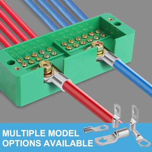 Flintronic Rohrkabelschuh M10, Kabelschuhe 35mm², Unisolierte SC Ringkabelschuh, Kupfer mit Zinn überzogen, Rohrkabelschuhe, für Batteriekabel Kfz Verteilerkästen Auto Motorrad Fabrik