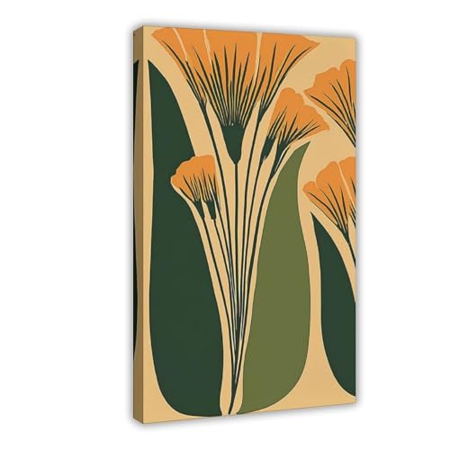 Toile florale pour chambre decoration zen et lumineuse 50x75cm
