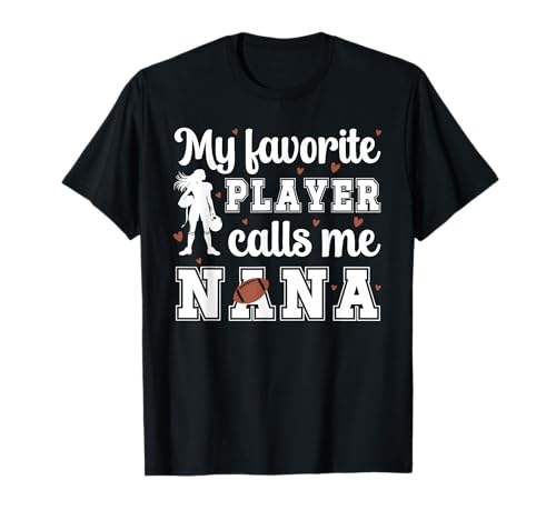 Proud Flag Football Nana Grandma Flag Football Player Nana T-Shirt