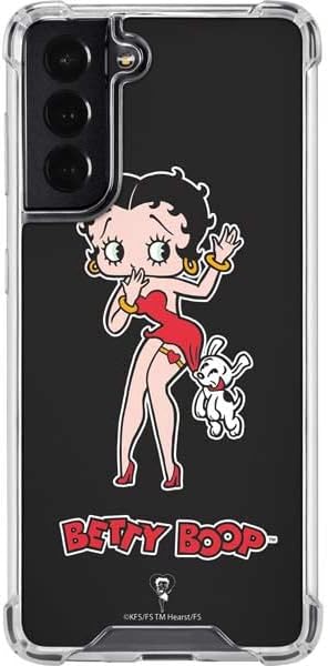 Skinit Clear Phone Case Compatible with Galaxy S22 - Officially Licensed Betty Boop with Puppy Design