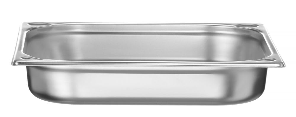 HENDI Recipiente Gastronorm GN 2/3 perforado, Kitchen Line, resistencia térmica -40 °C a 250 °C, apto para horno y baño maría, 5,5L, 354x325x(H) 65mm, acero inoxidable