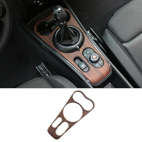 FDAIUN 車シフトレバー パネルカバー For BMW ミニ F60専用 センターコンソール パネルカバー 装飾 ABS 材料 おしゃれ カスタムドレスアップ mini F60 適用 内装パーツ インテリアパネル アクセサリー 左ハンドル車 (茶色)