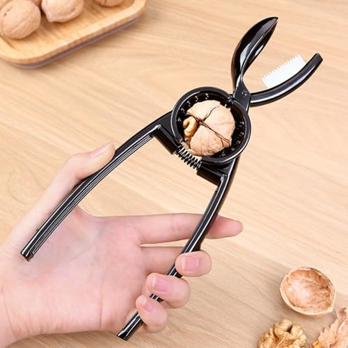 Cracker per castagne multifunzione 2 in 1, in metallo, pinza apri noce, coltello aperto per castagne, clip per noci a doppio uso, accessorio per la cucina (grigio) - immagine 6