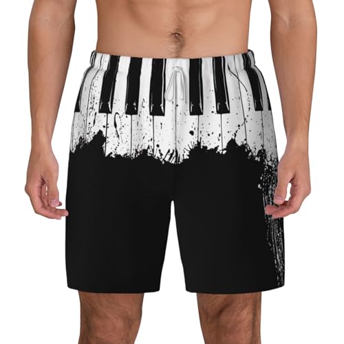 Short de bain pour homme imprimé piano chic et confortable