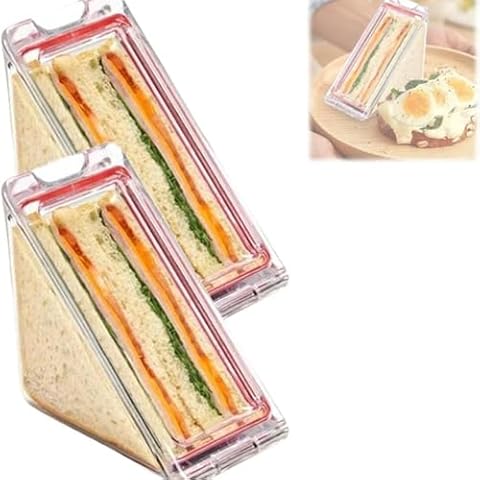 Clear Reusable Triangle Sandwich Container Cover