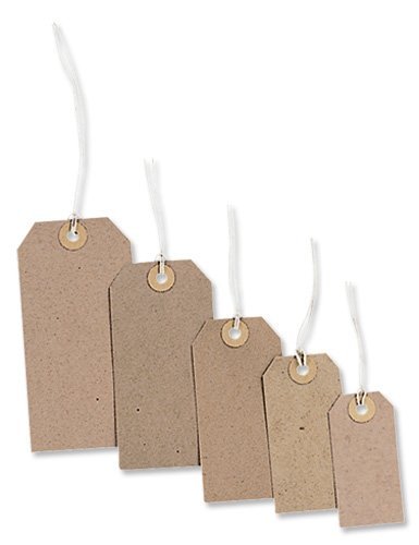 Merit Strung tag 82 x 41 MM Buff ref TG8071 [Pack