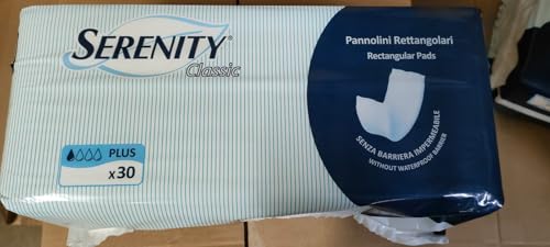 SERENITY PANNOLONI PER INCONTINENZA FORMATO RETTANGOLARE SENZA BARRIERA 6 CONFEZIONI DA 30 PEZZI