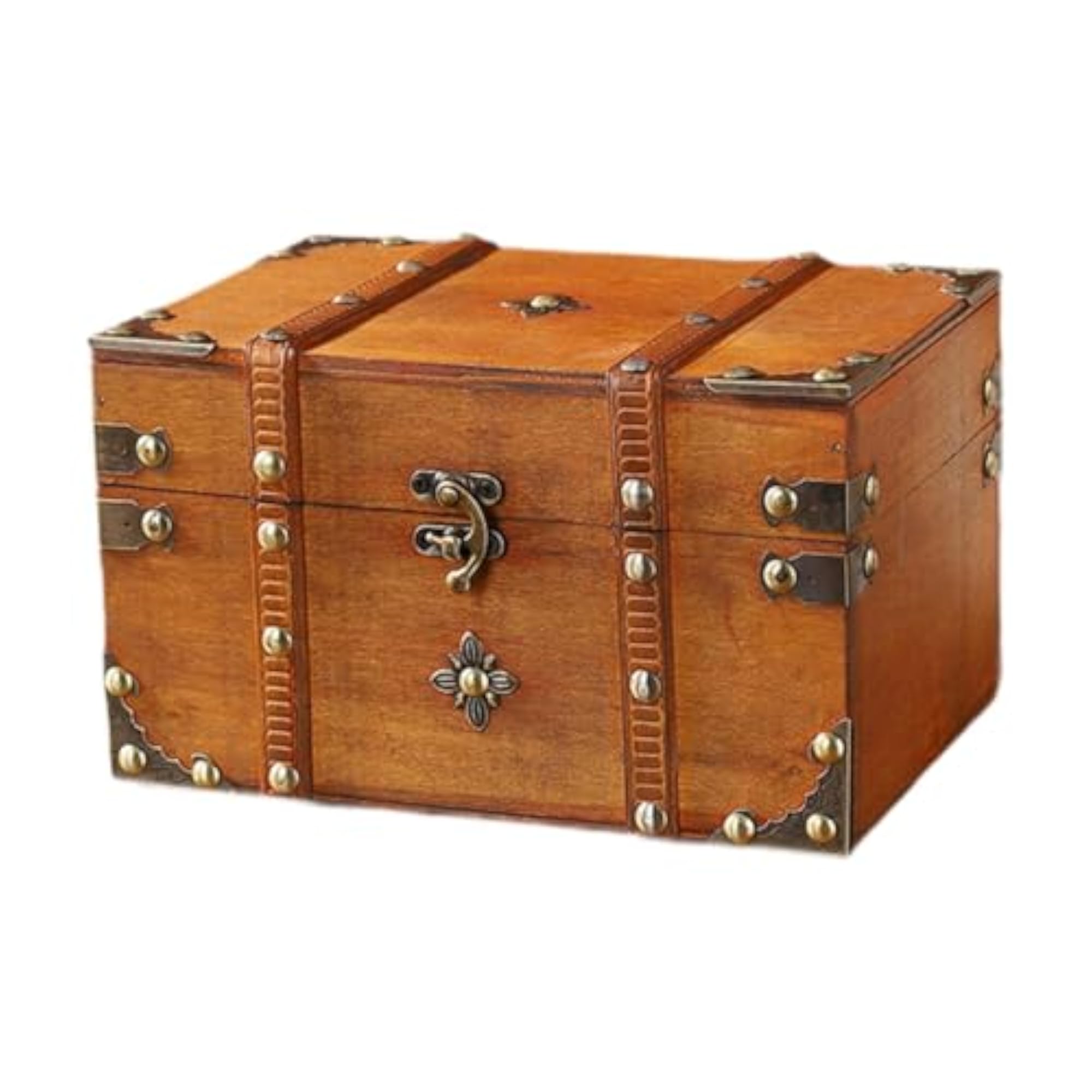 Pirate Treasure Chest Wooden Decorative Trunk Gift for Her