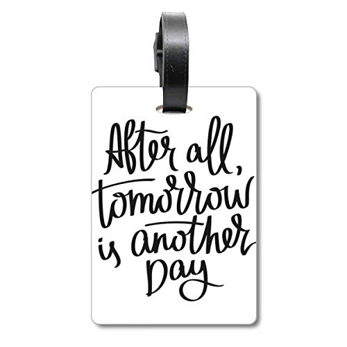 Étiquette de valise haut de gamme Tomorrow is Another Day en cuir durable