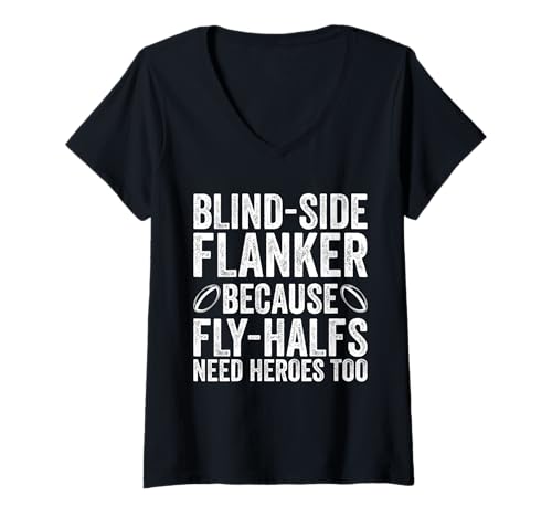 Women's Blind-Side Flanker Rugby V-Neck T-Shirt