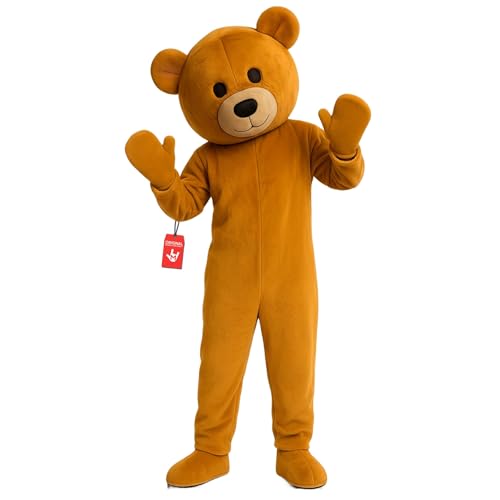 Morph Bear Costume Adult Teddy Bear Costume Adult Brown Bear Mascot Costumes For Adults Halloween Costumes For Men Large