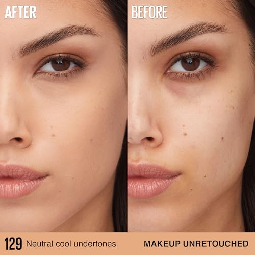 Image of Maybelline Super Stay Lumi-Matte Foundation, Lightweight and Buildable Full Coverage Foundation Makeup For Up To 30HR Wear, 129, 1 Count