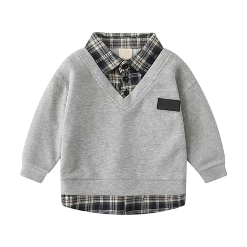 Boys Pullover Hoodie Sweatshirts Kids Toddler Baby Girls Boys Autumn Pocket Winter Plaid Long Pocket Athletic