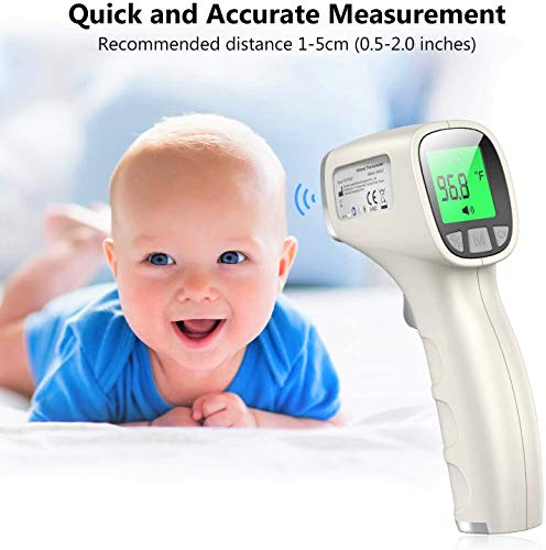 Jumper Non-Contact Infrared Thermometer, with Digital Readings in °C / °F, Fever Alert, Mute Function, Backlit LCD Screen& 20 Readings Stored - Thumbnail 5