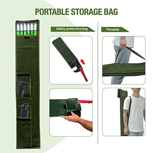 Pole Pruning Saw 26 Foot Long Handle Adjustable Length,Tree Pruner Tree Loppers Long Reach for Palm Oak High Branches, with Carry Bag and Sturdy Pole,Cuts Clean and Fast (Contains scissor-A)