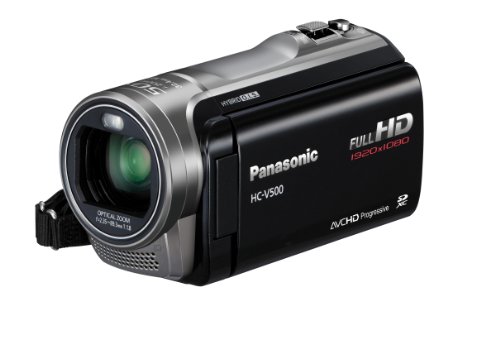 Panasonic HC-V500EG-K Full-HD-Camcorder (7,6 cm (3 Zoll) Touchscreen, 1,5 Megapixel, 38-fach opt. Zoom, 1Mos Sensor, 32mm Weitwinkel, 2D/3D-Umwandlung) schwarz