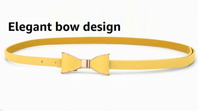 2917 Womens Slim Belt Bownkot Buckle Decorate Womens Slim Belt Bownkot Buckle Decorate Waistband, Pink  main image 3