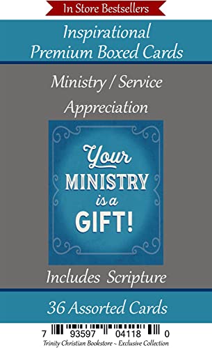 Ministry/Service Appreciation ~ 36 Card Set ~ Religious Greeting Card