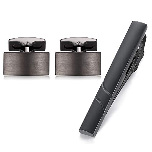 HONEY BEAR Cufflinks for Men Rectangle Stainless Steel for Business Wedding Gift