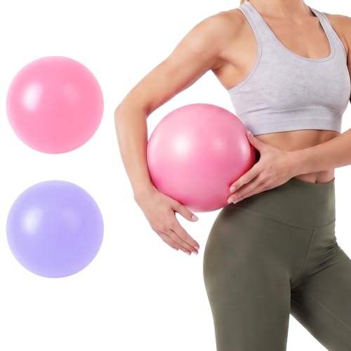 OSDUE 2 Pack 25 cm Exercise Balls for Pilates and Yoga