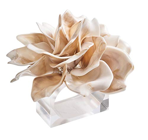 Kim Seybert Dahlia Napkin Rings in Ivory, Set of 4
