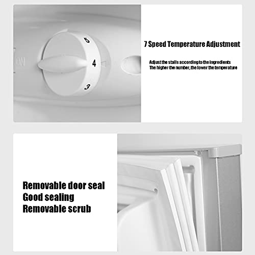 Compacte koelkast 108 L vriezer met verstelbare verwijderbare glazen planken met LED-verlichting Mechanische bediening… - Image 6