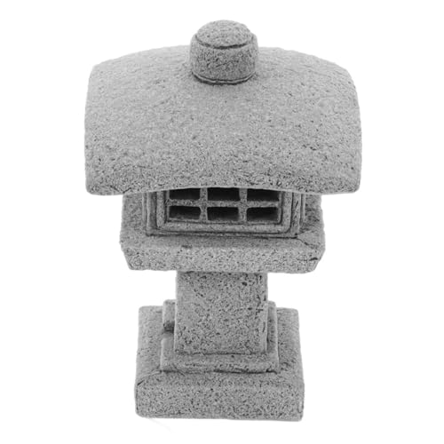 UPKOCH Simulación De Pabellón De Jardín Adorno De Piedra Tipo Pagoda para Jardín Decoración De Bonsái Material De Función De Jardinería