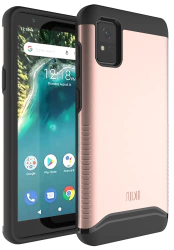 TUDIA DualShield Designed for ZTE Avid 589 Case, [Merge] Shockproof Military Grade Dual Layer Heavy Duty Slim Hard Protective Case Cover (Rose Gold)