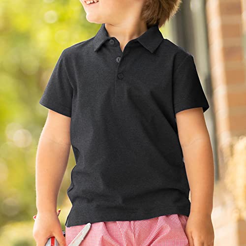 Balennz Boy's Golf Polo Shirt School Uniform - Moisture Wicking Athletic Short Sleeve Active Performance Polo Shirts Medium #TOP4