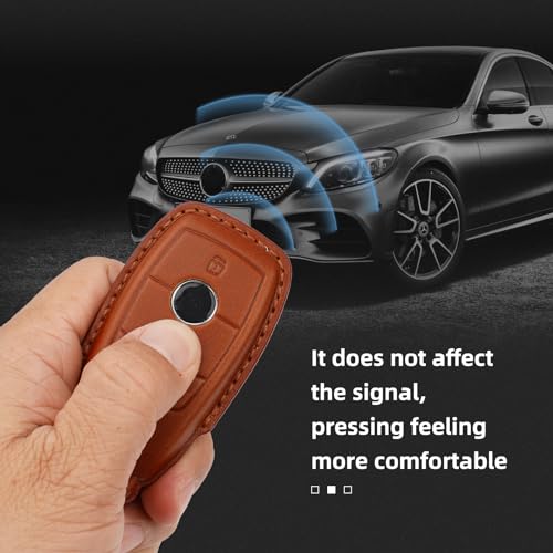 Protège clé Mercedes en cuir contre rayures et chocs