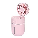 Súper silencioso: la carcasa de plástico ha sido especialmente diseñada para absorber la vibración del ventilador y reducir el ruido. El ventilador de mano funciona de manera constante como un amigo que murmura en silencio, te mantiene fresco, sin molestar el sueño, el trabajo o el estudio.