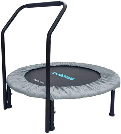 Cecotec Trampolín de Fitness Adultos Ø 92-127cm Desmontable y Plegable Drumfit Jump. Cama Elástica de 92 y 127cm, Base de 6-7 Patas, Peso Máximo 100Kg