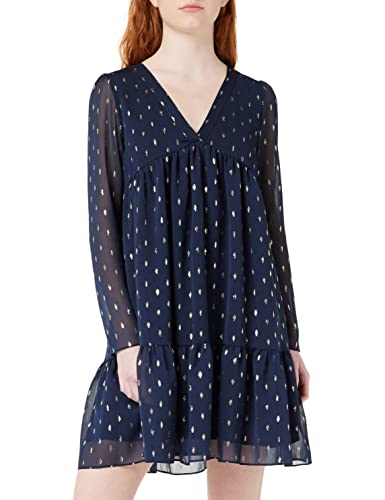 Naf Naf Foil R1 Vestido, Azul (Bleu Marine 567), 44 para Mujer