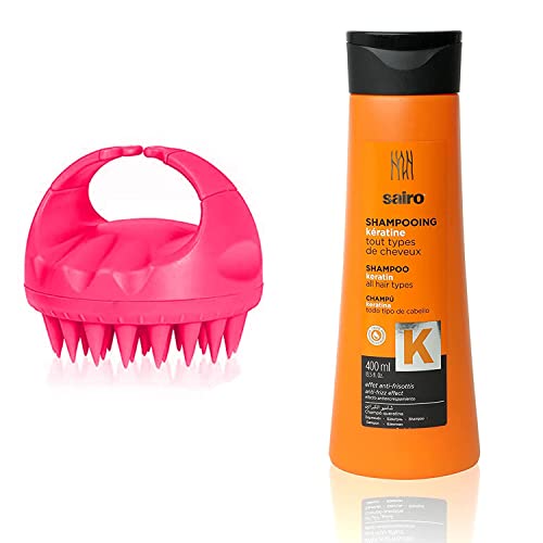 Image of Sairo Keratin For All Hair Shampoo [Imported From Spain] + Hair brush combo Hair Growth & Hair fall control Silky, Shiny,Smooth Hair Wet Hair Massaging 750ML