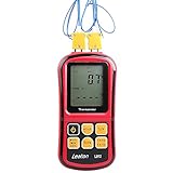 Leaton Digital Thermocouple Thermometer Dual-channel LCD Backlight Temperature Meter Tester for K/J/T/E/R/S/N Great (Batteries included)